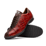 Saulo // Alligator + Ostrich Leather Sneakers // Cognac (US: 9)