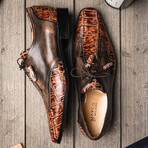 Anzio // Alligator + Calfskin Leather Oxfords Shoes // Orix (US: 8)