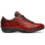 Saulo // Alligator + Ostrich Leather Sneakers // Cognac (US: 9)