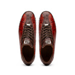 Saulo // Alligator + Ostrich Leather Sneakers // Cognac (US: 12)