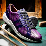 Verona // Python + Calfskin Sneakers // Purple (US: 11)