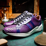 Verona // Python + Calfskin Sneakers // Purple (US: 11)