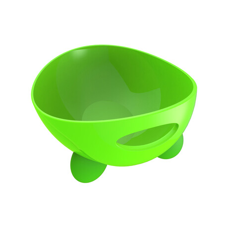 Modero Dishwasher Safe Modern Tilted Dog Bowl // Green // Set of 2