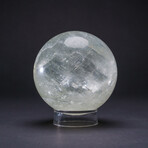 Genuine Polished Calcite Sphere on Acrylic Stand