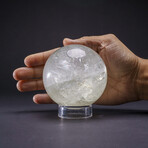 Genuine Polished Calcite Sphere on Acrylic Stand