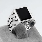 Sophisticated Onyx Ring Sterling Silver (7)