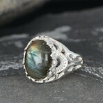 Natural Labradorite Ring Sterling Silver (9)