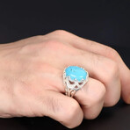 Chic Turquoise Ring Sterling Silver (6.5)
