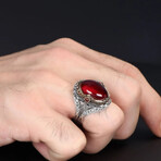 Fancy Lab Ruby Ring Sterling Silver (8)
