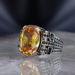 Oval Citrine Ring Sterling Silver (7)