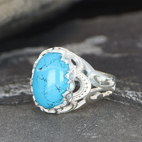 Chic Turquoise Ring Sterling Silver (5)