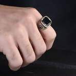 Cool Black Onyx Ring Sterling Silver (6.5)