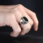 Gentleman Black Stone Ring Sterling Silver (6)