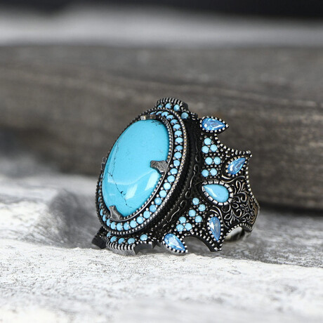 Turquoise Ring for Kings Sterling Silver (5)