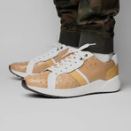 Lyon II // Ostrich Quill Leather Sneakers // Orix + White (US: 10.5)