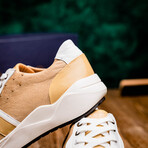 Lyon II // Ostrich Quill Leather Sneakers // Orix + White (US: 10.5)