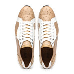 Lyon II // Ostrich Quill Leather Sneakers // Orix + White (US: 10.5)