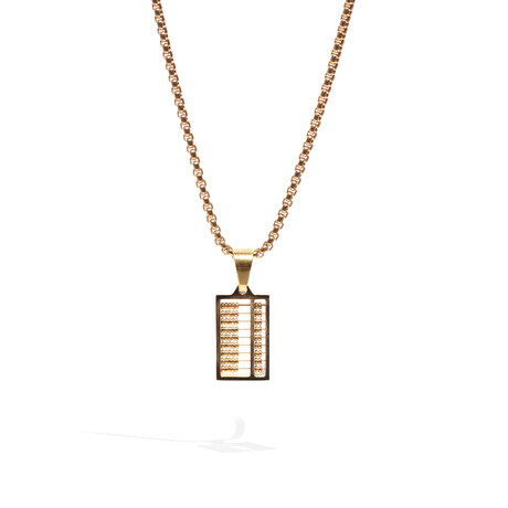Gold Abacus Eternity Necklace