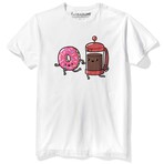 Coffee & Donut Soul Mates T-Shirt // White (S)