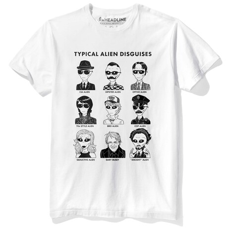 Typical Alien Disguises T-Shirt // White (XS)