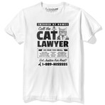 Cat Lawyer T-Shirt // White (S)