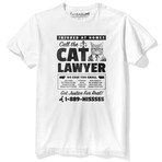 Cat Lawyer T-Shirt // White (M)