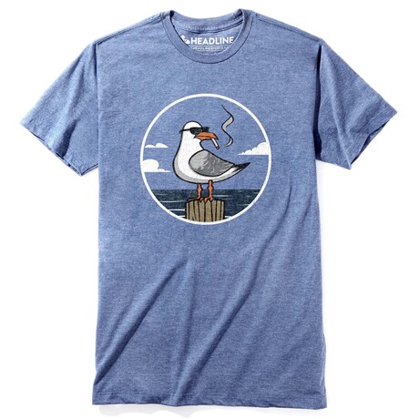 Bad Seagull T-Shirt // Triblend Royal (XS)