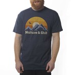 Nature & Shit Logo T-Shirt // Navy Heather (M)