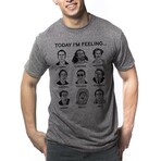 Nicolas Cage Mood Board T-Shirt // Triblend Gray (S)