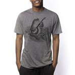 Country Frog T-Shirt // Triblend Gray (L)