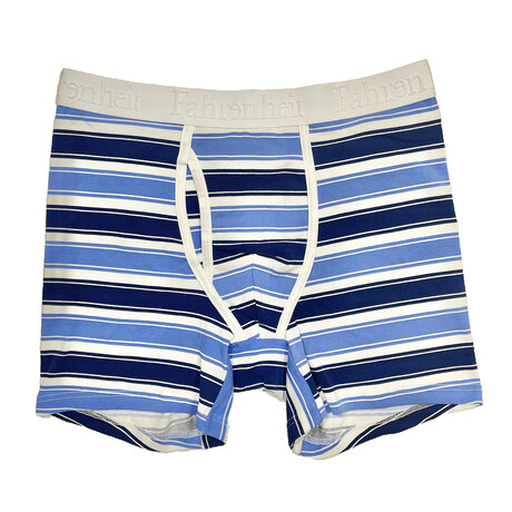 Boxer Brief // Blue  + White Stripe (S)
