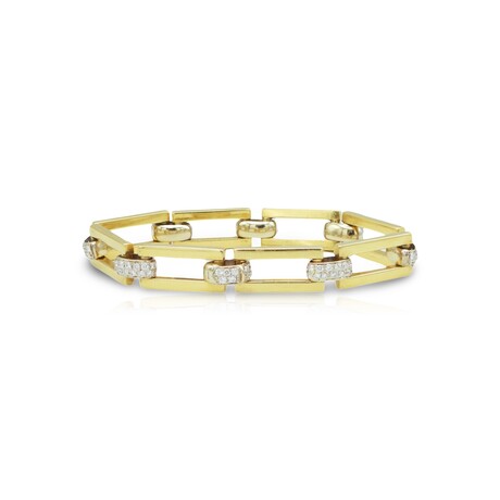 Fine Jewelry // 18K Yellow Gold Diamond Bracelet // 7" // Pre-Owned