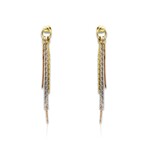 Fine Jewelry // 18K Yellow Gold + 18k White Gold + 18k Rose Gold Drop Earrings // Pre-Owned