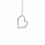 Roberto Coin // 18K White Gold Diamond Heart Necklace // 16" // Pre-Owned