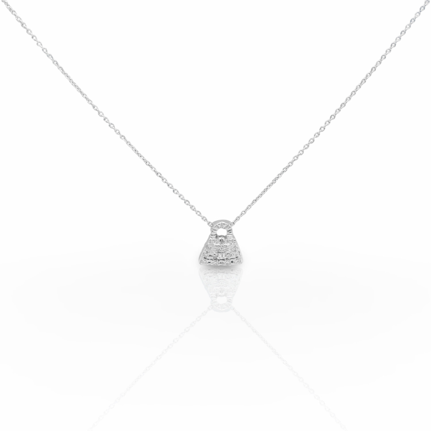 Roberto Coin // 18K White Gold Diamond Necklace // 16