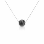 Roberto Coin // 18K White Gold Black Diamond Ball Necklace I // 18" // Pre-Owned
