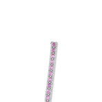 Fine Jewelry // 18K White Gold Pink Sapphire + Diamond Bracelet // 6" // Pre-Owned