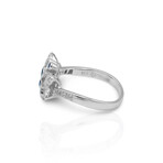 Fine Jewelry // 18K White Gold Sapphire + Diamond Ring // Ring Size: 7 // Pre-Owned