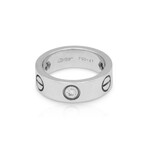 Cartier // 18K White Gold 3 Diamond Love Ring // Ring Size: 4.75 // Pre-Owned
