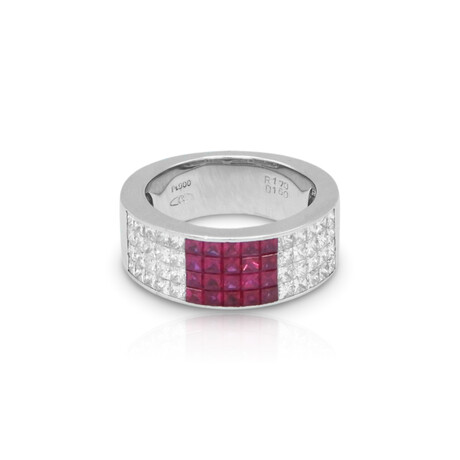 Fine Jewelry // Platinum Ruby + Diamond Ring // Ring Size: 8 // Pre-Owned
