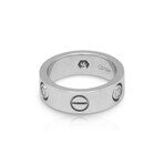 Cartier // 18K White Gold 3 Diamond Love Ring // Ring Size: 4.75 // Pre-Owned
