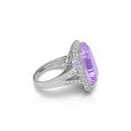 Fine Jewelry // Platinum Kunzite + Diamond Ring // Ring Size: 7.75 // Pre-Owned