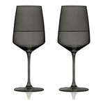 Reserve Nouveau Crystal Wine Glasses // Set of 2 // Smoke