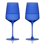 Reserve Nouveau Crystal Wine Glasses // Set of 2 //  Cobalt