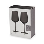 Reserve Nouveau Crystal Wine Glasses // Set of 2 // Smoke