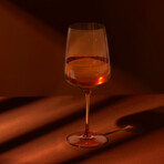 Reserve Nouveau Crystal Wine Glasses // Set of 2 // Amber