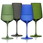 Reserve Nouveau Crystal Wine Glasses // Set of 4 //  Seaside