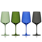 Reserve Nouveau Crystal Wine Glasses // Set of 4 //  Seaside