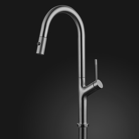 LUCA Modern Kitchen Faucet With 2 Jets // Chrome
