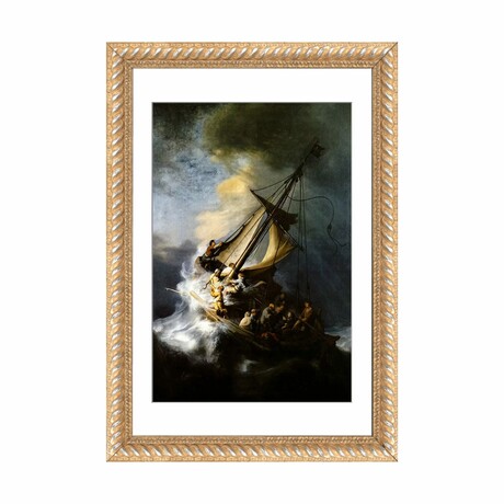 The Storm on the Sea of Galilee by Rembrandt van Rijn (24"H x 16"W x 1"D)
